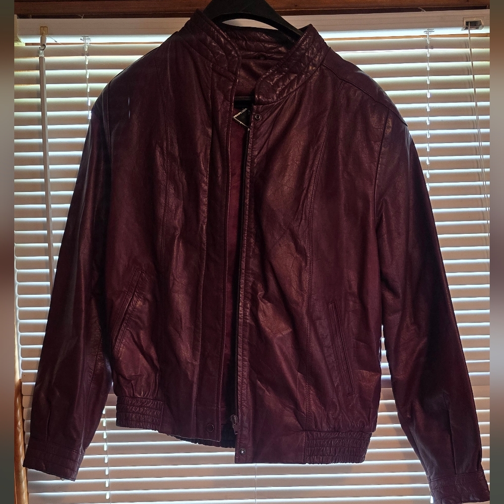 Burgundy Leather Jacket